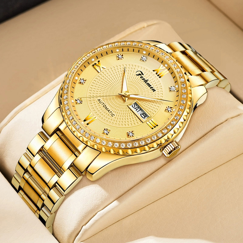 FERHMEN/法赫曼真金真钻夜光高档商务男士手表F8600-B