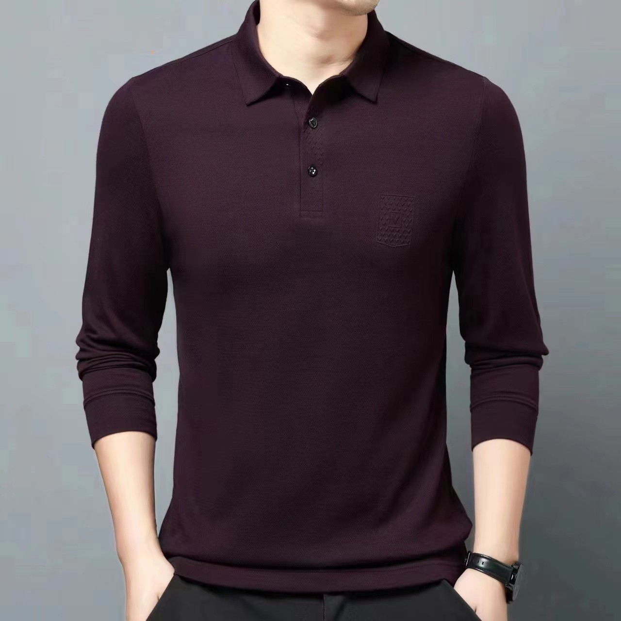 曼洒特T恤男桑蚕丝山羊绒