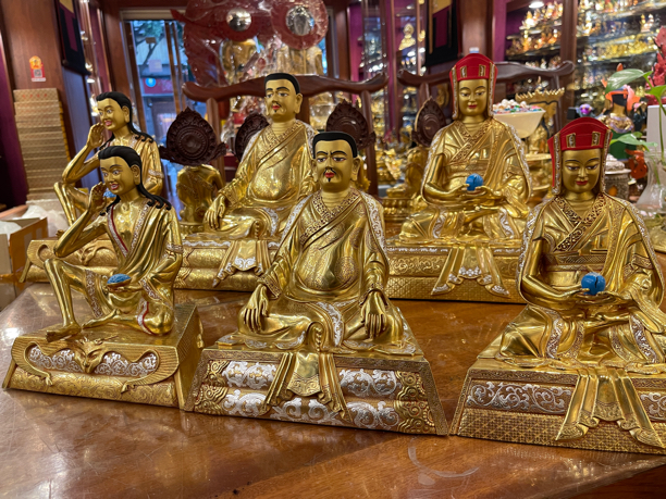 噶举三祖师纯铜工艺品摆件