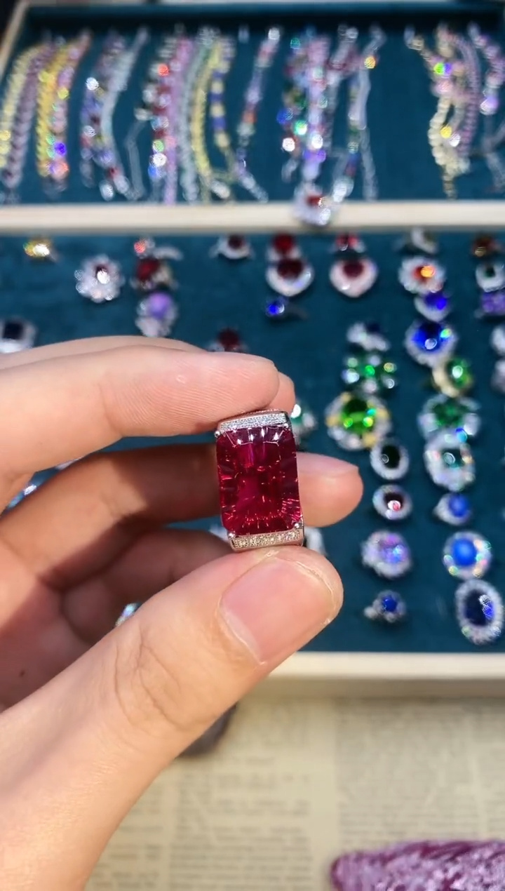 【闪购商品】红宝石戒指银S925镶嵌136