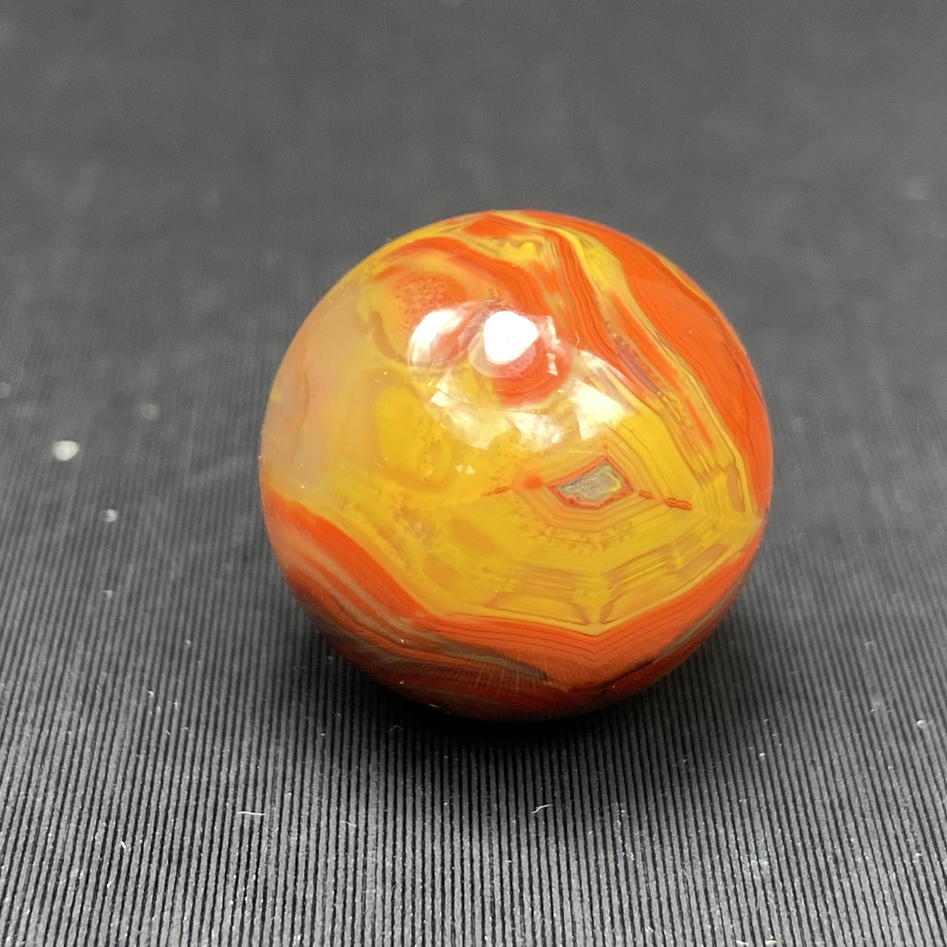 北票战国红玛瑙圆珠单珠散珠红黄18