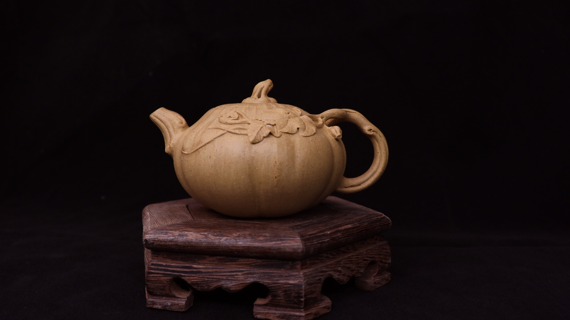 南瓜壶凌淑燕全手工制宜兴原矿紫砂梨皮绿泥容量138CC