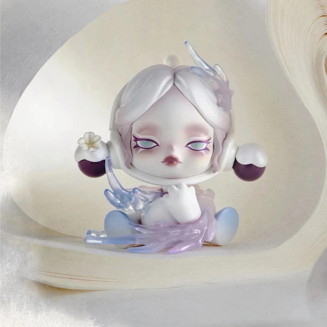【拆盒】泡泡庭前墨梅潮玩盲盒手办