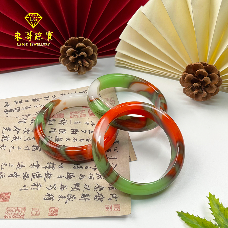 【来哥严选】血胆金莲火焰纹气质手镯多样性发其一