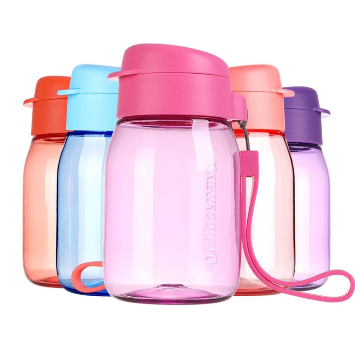 特百惠 350毫升嘟嘟企鹅随心杯时尚可爱透明便携防漏防摔小巧水杯