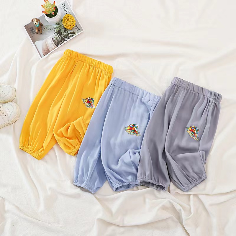 2024宝宝防蚊裤夏季薄款1一3-4岁男女宝宝五分裤休闲冰丝婴儿裤子