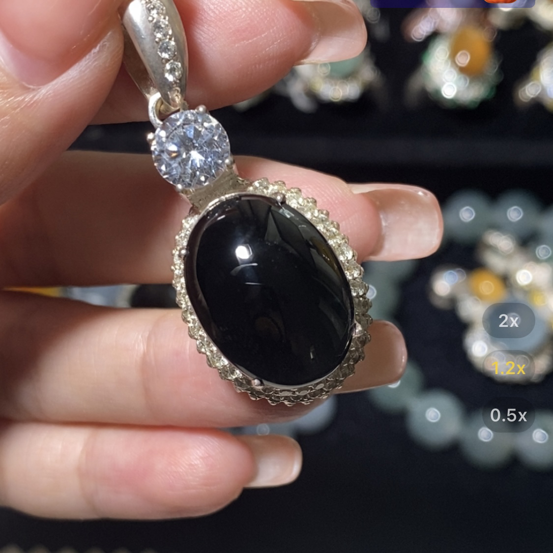 天然缅甸翡翠墨翠鸽子蛋裸石卡18.5*14.3*5.5