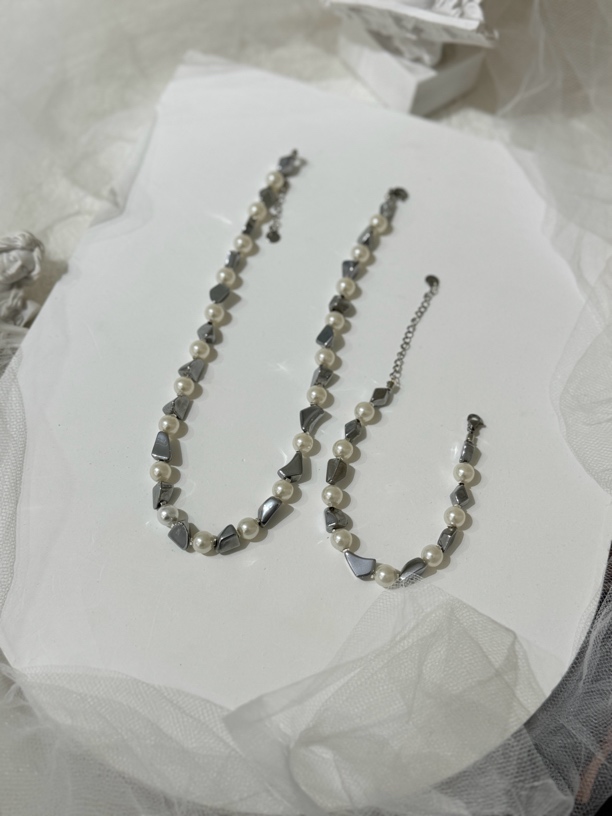 钛钢项链 LARVINA 项链➕手链套装