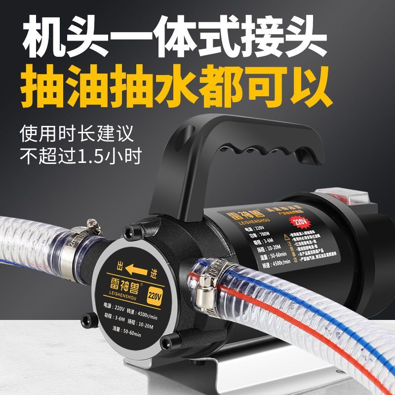 油水两用电动抽油泵12V24V220V伏直流高压水泵柴油泵加油机抽油器