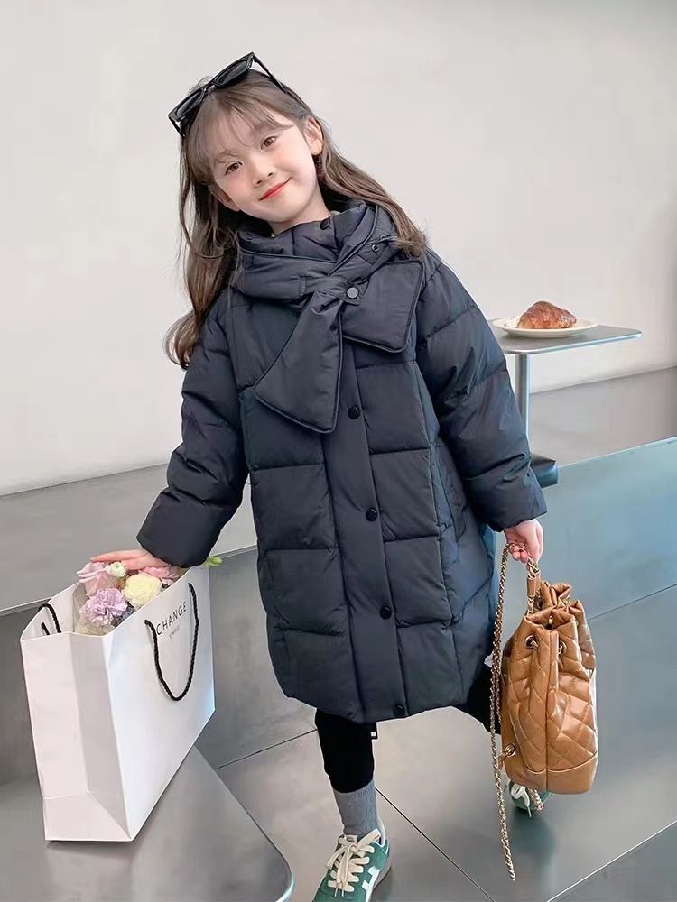 001琪家童装秋冬女童中长款鸭鸭服保暖