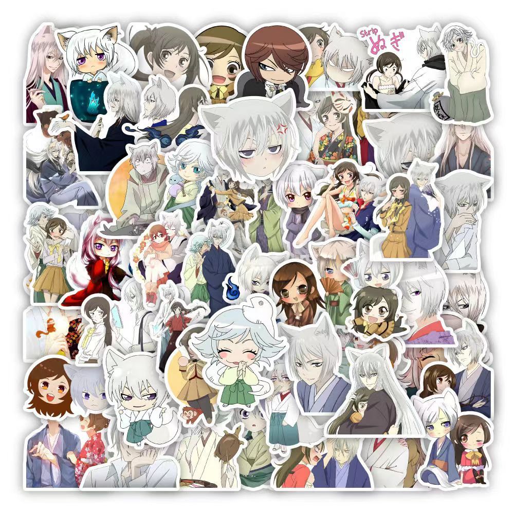元气少女缘结神动漫50张贴纸卡通巴卫笔记本电脑手机壳贴画防水