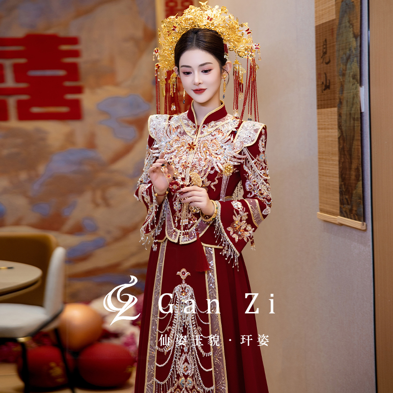 高端秀禾服2025新款新中式敬酒婚服新娘结婚礼服奢华出阁服小个子