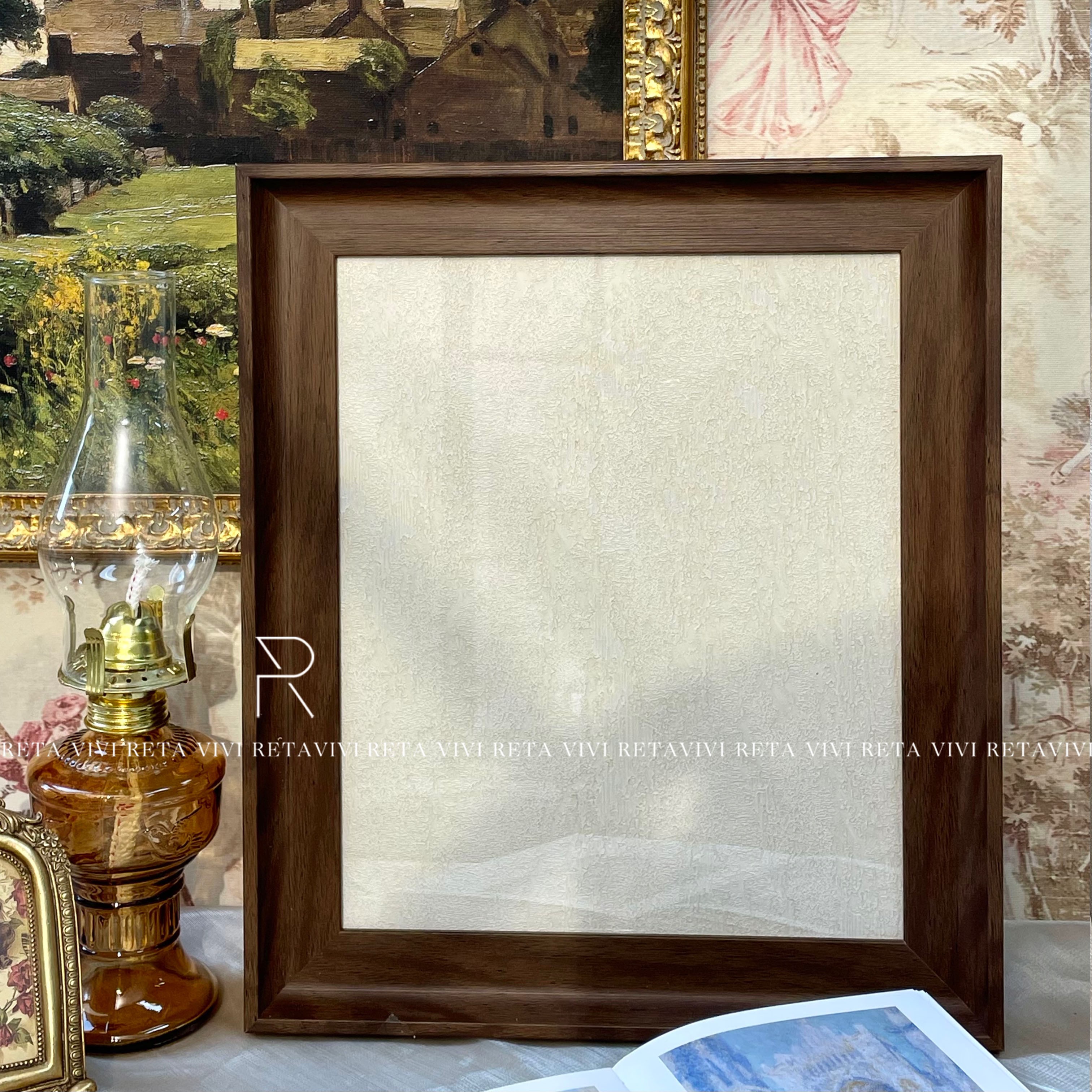 RATA VIVI 【售完不补】胡桃木色相框 桌面摆台 高级感 