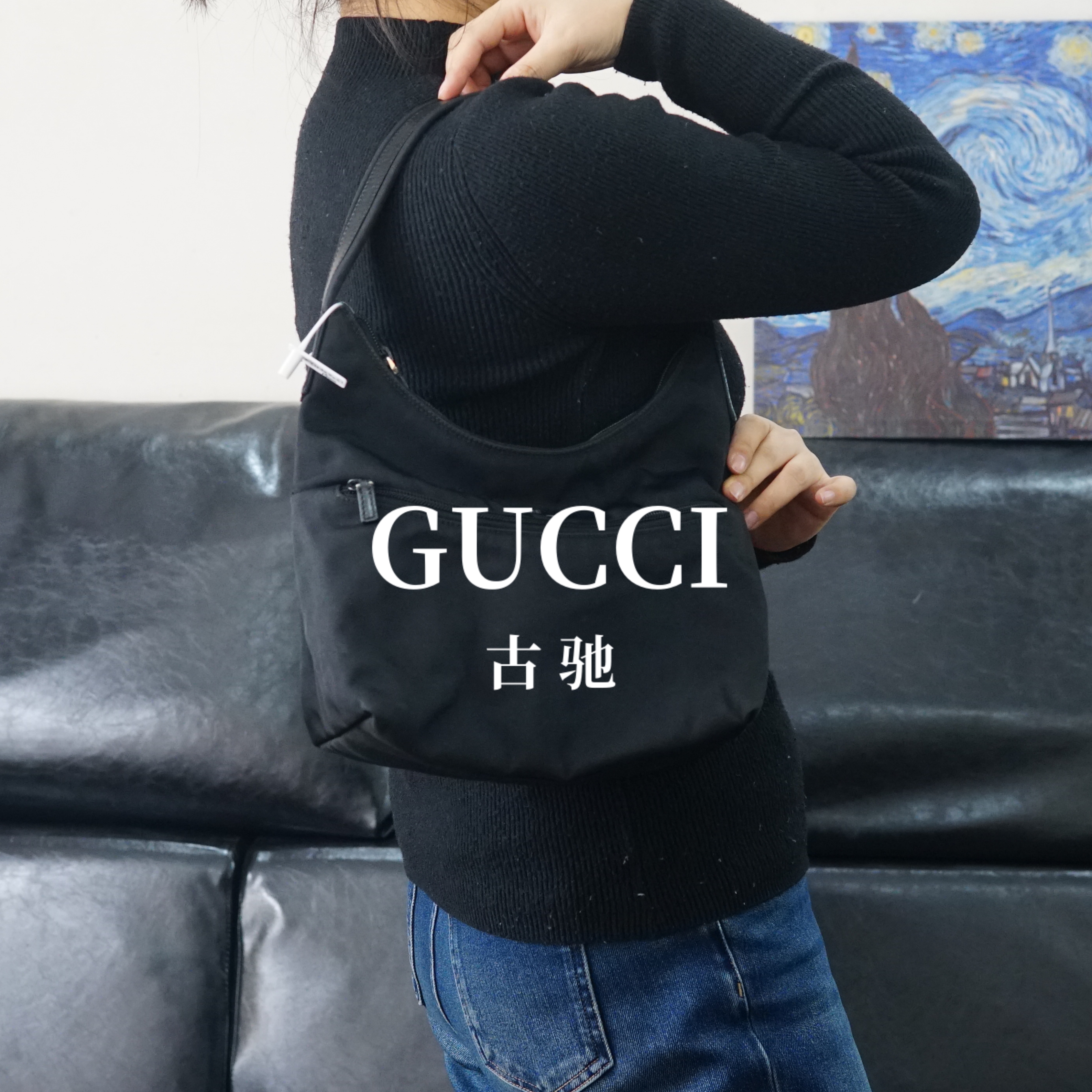 95新 GUCCI/古驰 黑色单肩包/FY11325027/5027