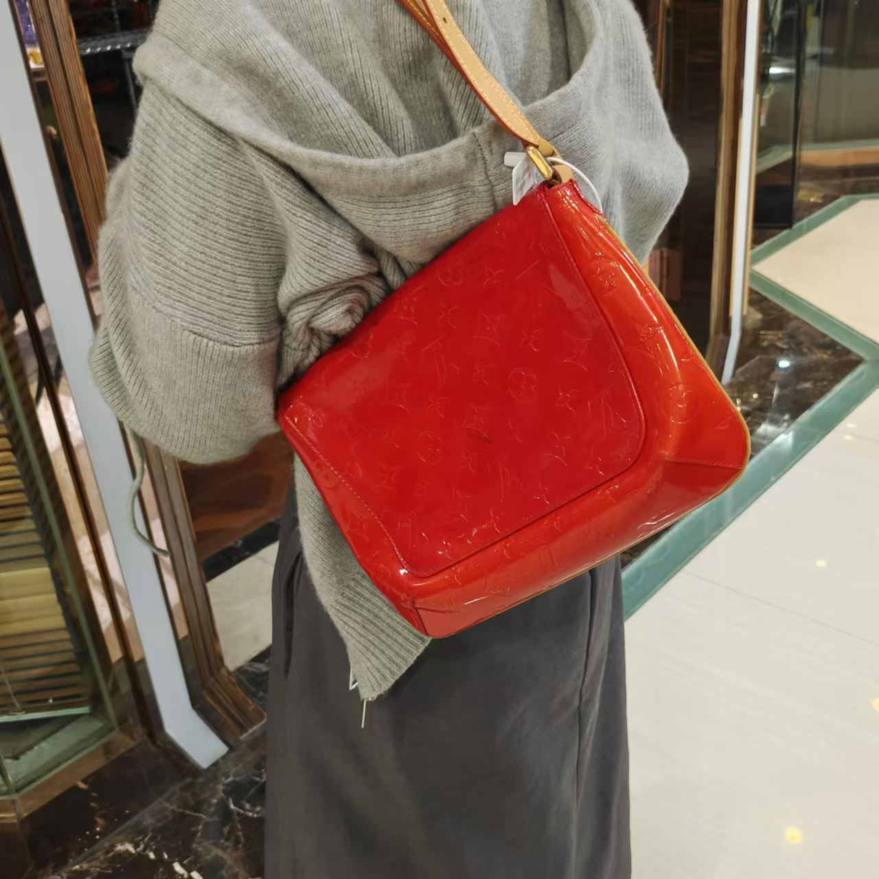 95新 LouisVuitton/路易威登 漆皮翻盖包/FYFY01007738/7738