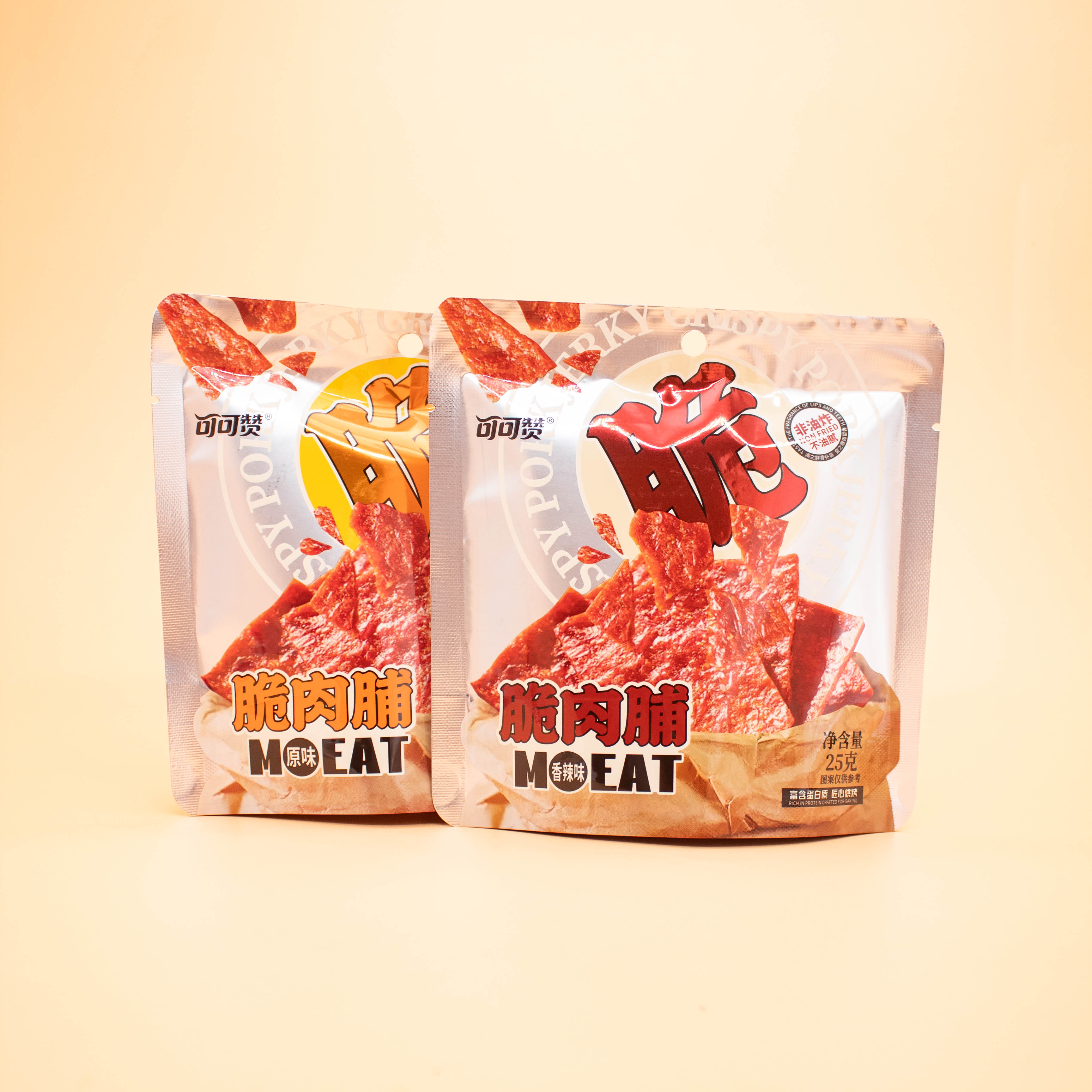 【香脆 严选美味 买4赠1 】可可赞酥脆肉脯辣味解馋零食原味鲜香