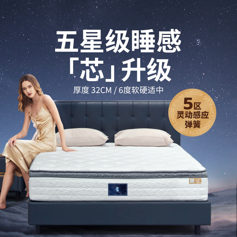 五星酒店床垫弹簧乳胶床垫子