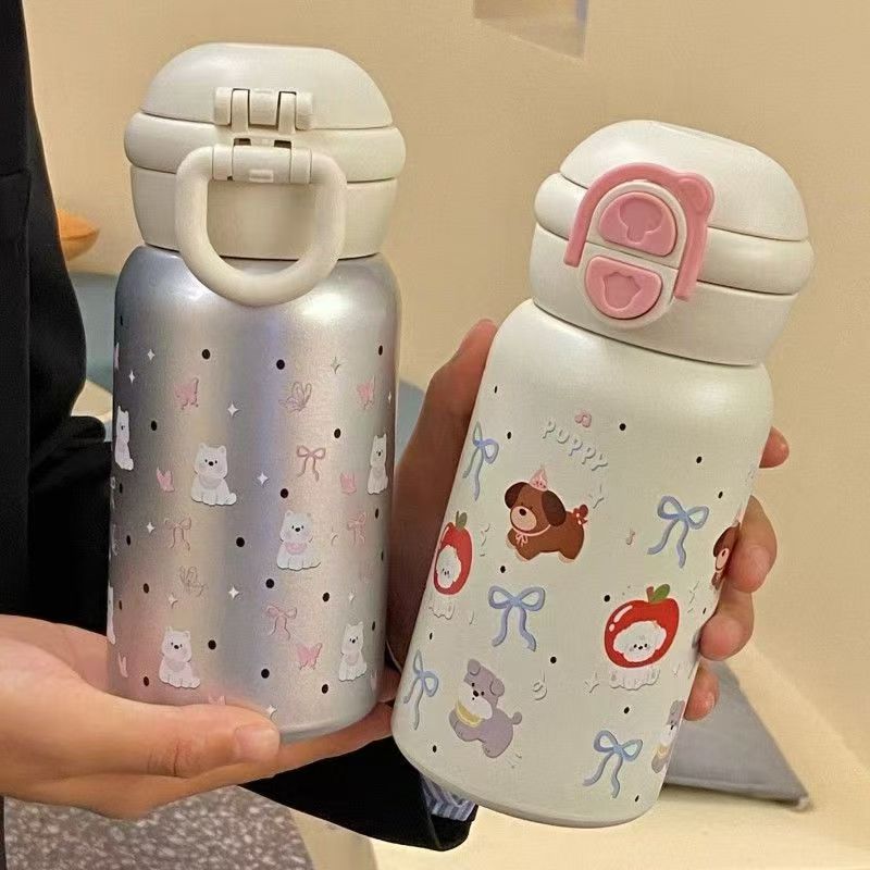 不锈钢保温杯2025高颜值新款女生吸管便携水杯大容量保温水杯2