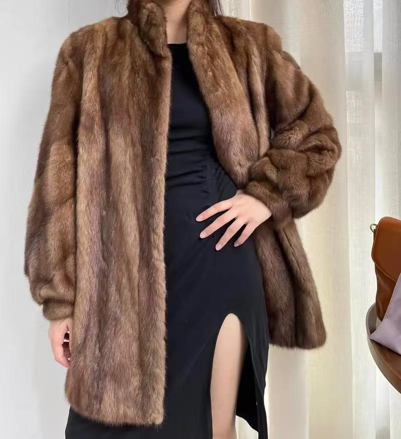 2025时尚外套气质女士宽松加厚中长款秋冬风衣