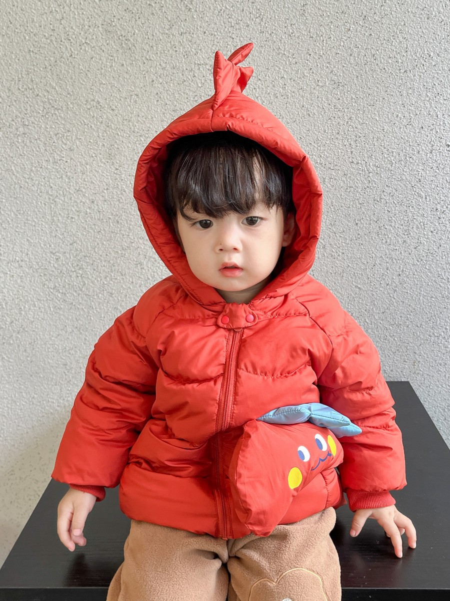 恐龙造型加厚羽绒服 宝宝羽绒服男2023新款女童外套婴儿冬装保暖