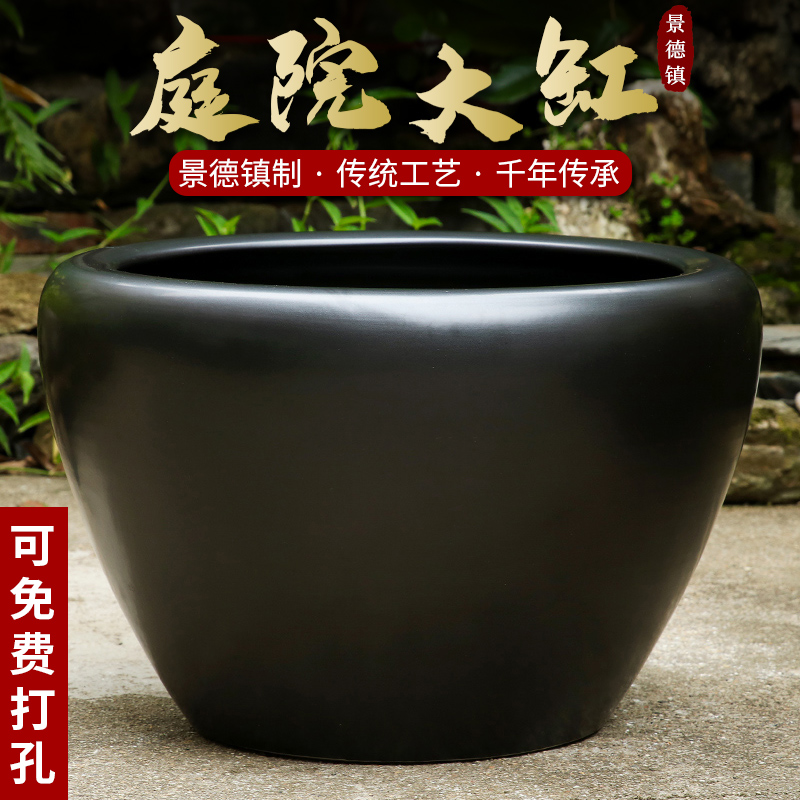 景德镇陶瓷摆件鱼缸流水器喷泉家用鱼缸大号客厅加湿招财