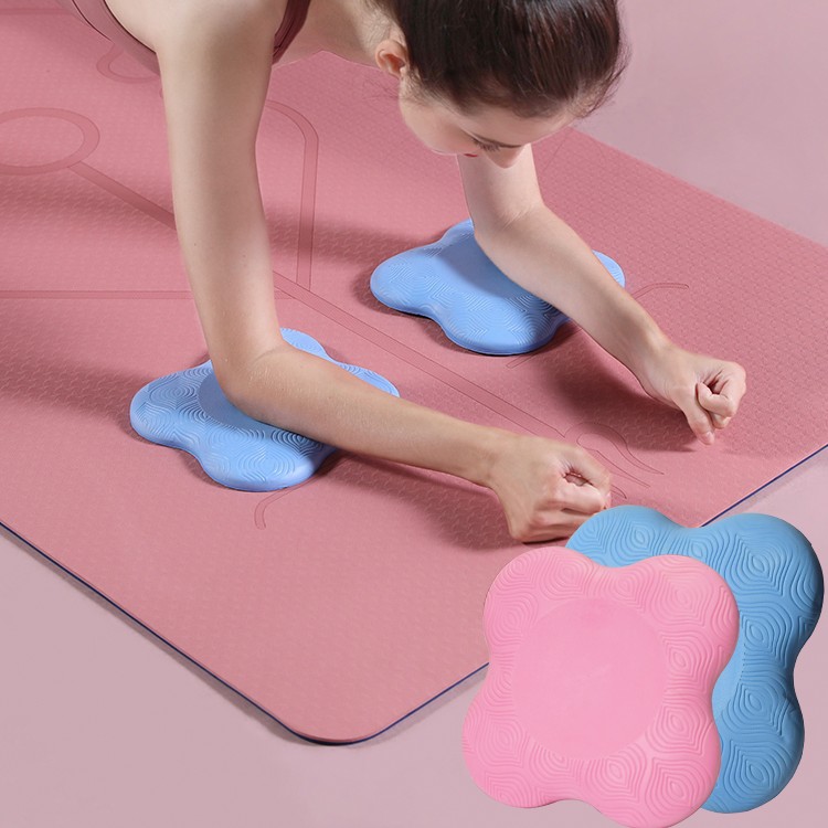 PU垫软垫一对装瑜伽跪垫护膝垫瑜伽垫运动女膝盖圆形护肘垫支撑垫