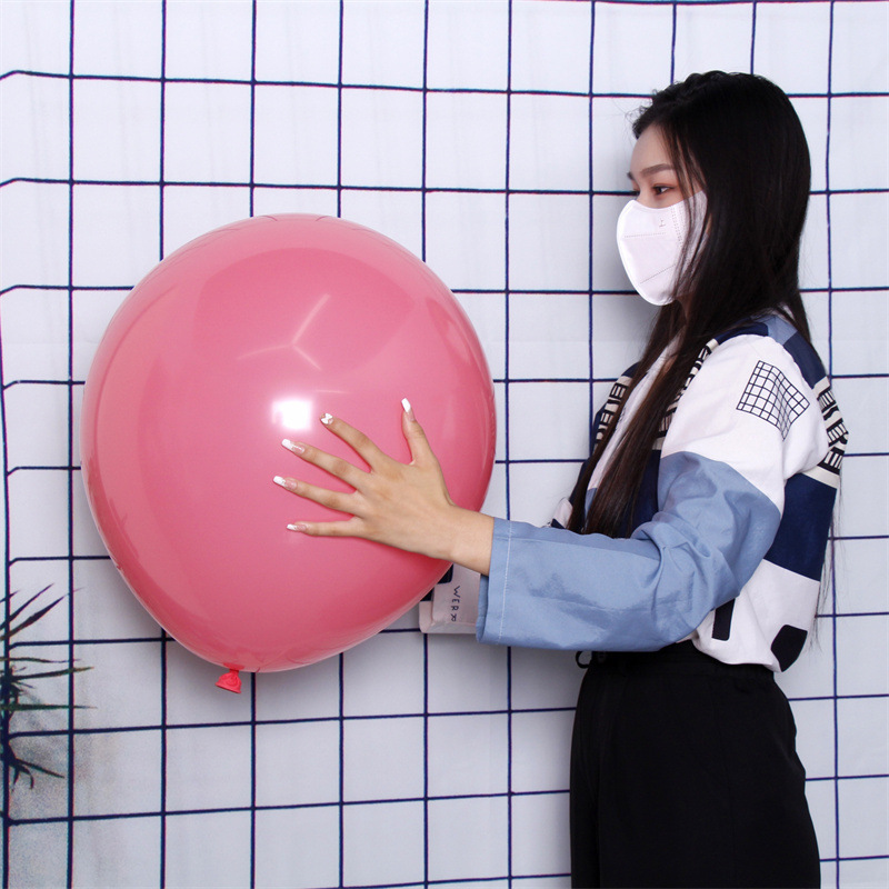 18寸加厚乳胶气球呼吸专用气球加大加厚防爆圆形纯色