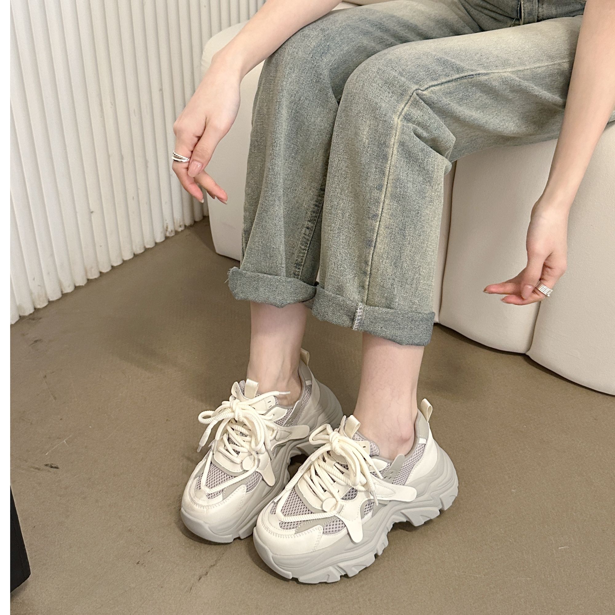 N1909-7,网面新款老爹鞋