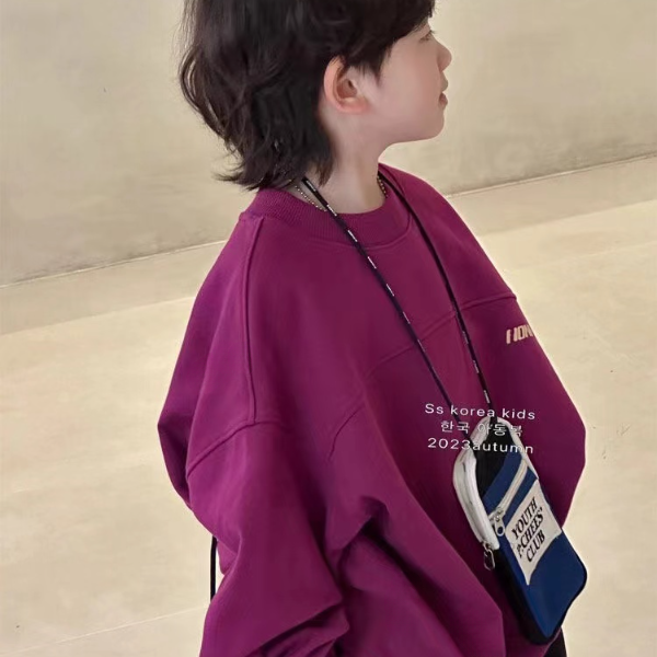 DEYAO/得遥儿童卫衣春秋款男童新款洋气时髦男宝宝秋上衣简约长袖