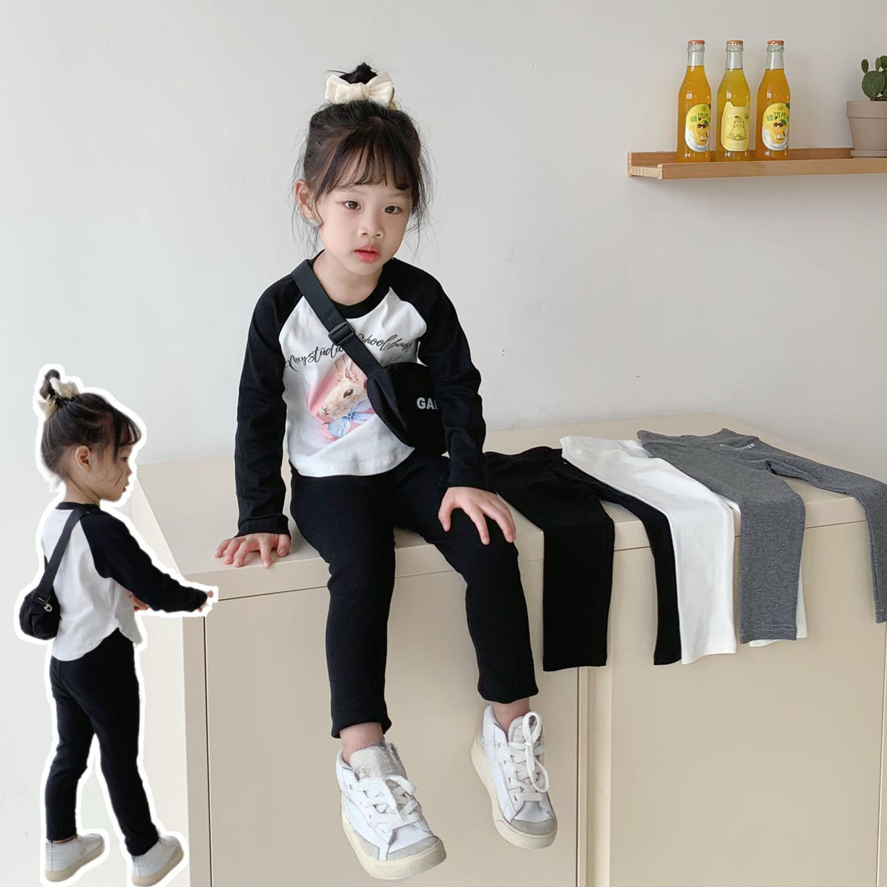 女童2025春秋新款裤子外穿高腰宝宝长裤小脚裤薄款儿童打底裤修身