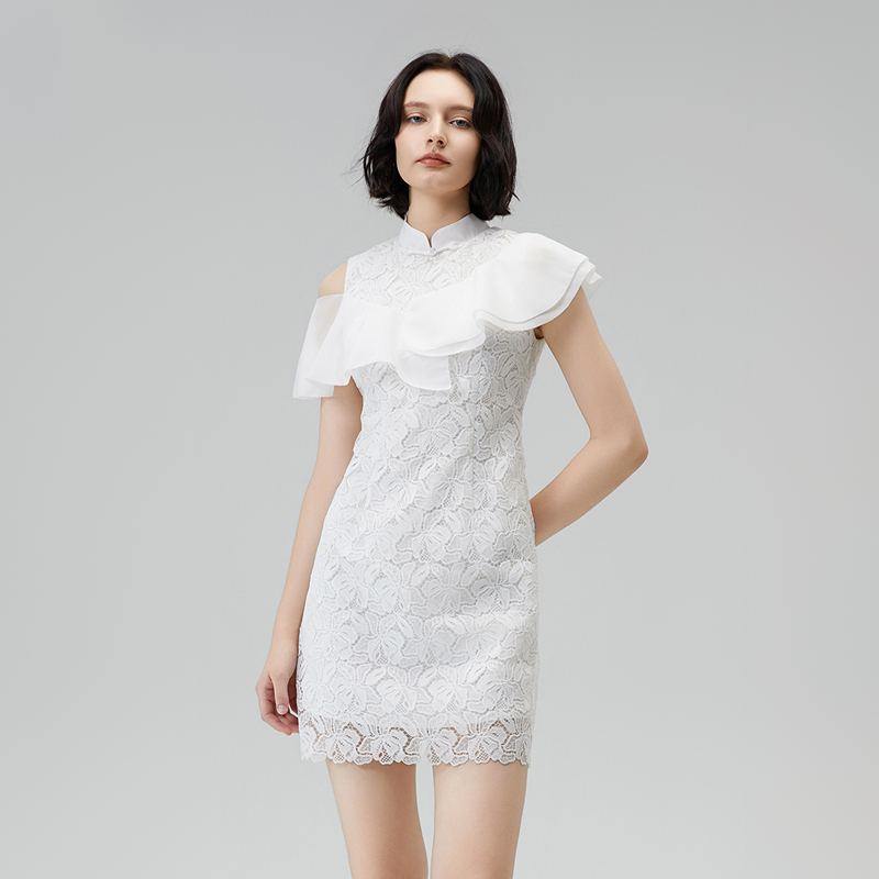 【粉丝专享】恩曼琳夏季新中式改良国风旗袍蕾丝连衣裙EANEBA62