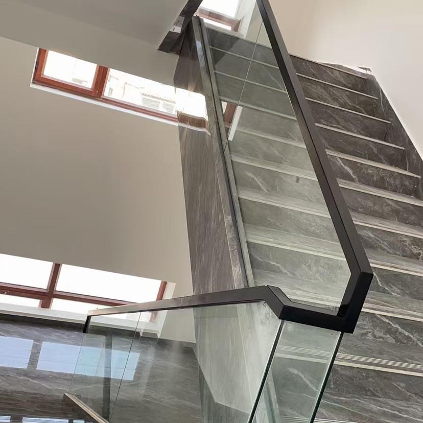 玻璃楼梯扶手网红楼梯复式楼楼梯扶手简约玻璃楼梯