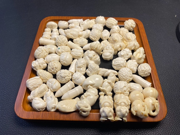 天然保真猛犸牙小配件吊坠，多样性发一