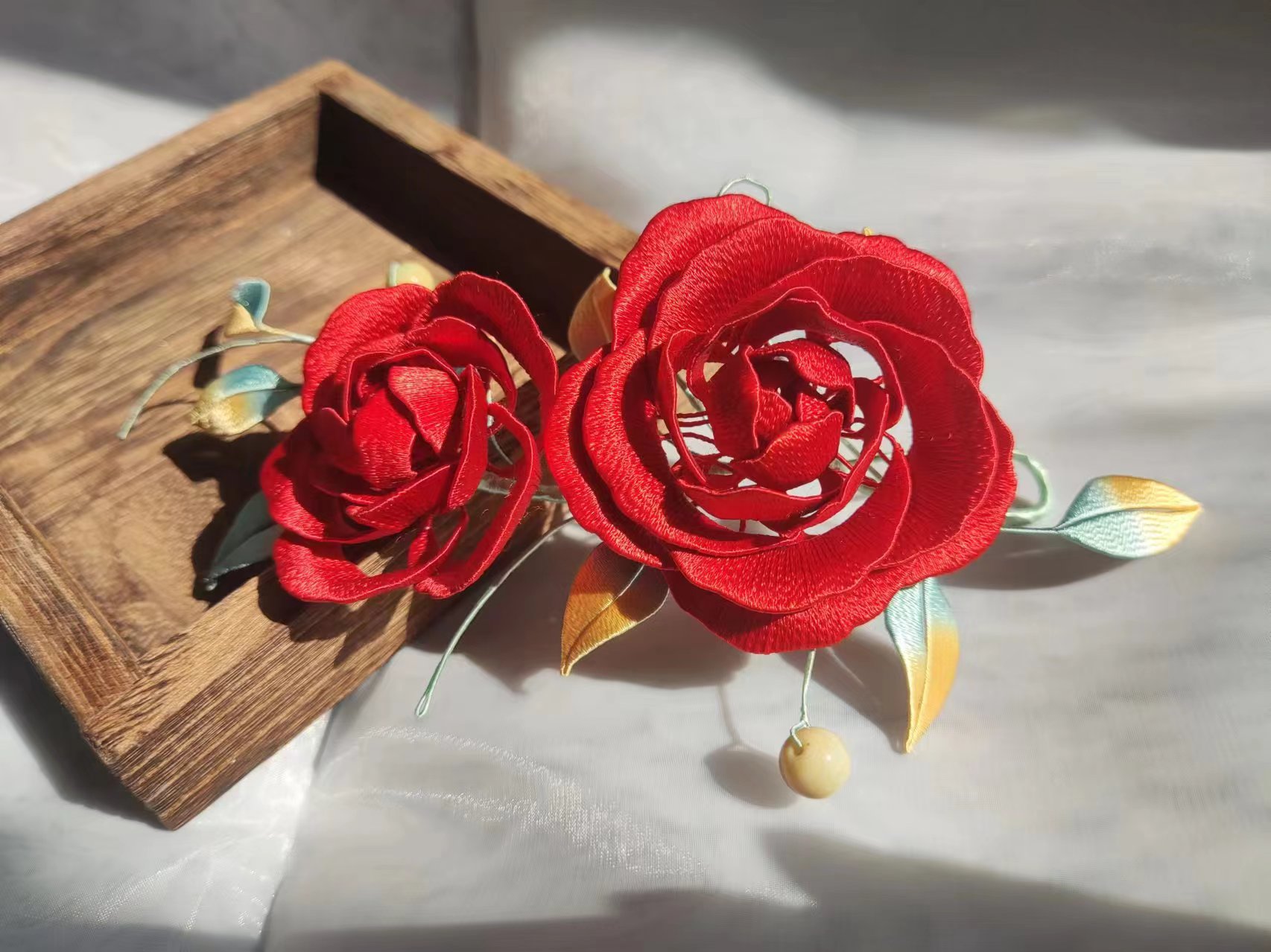 筱娘子呀一物一拍非遗缠花汉服配饰国风古韵