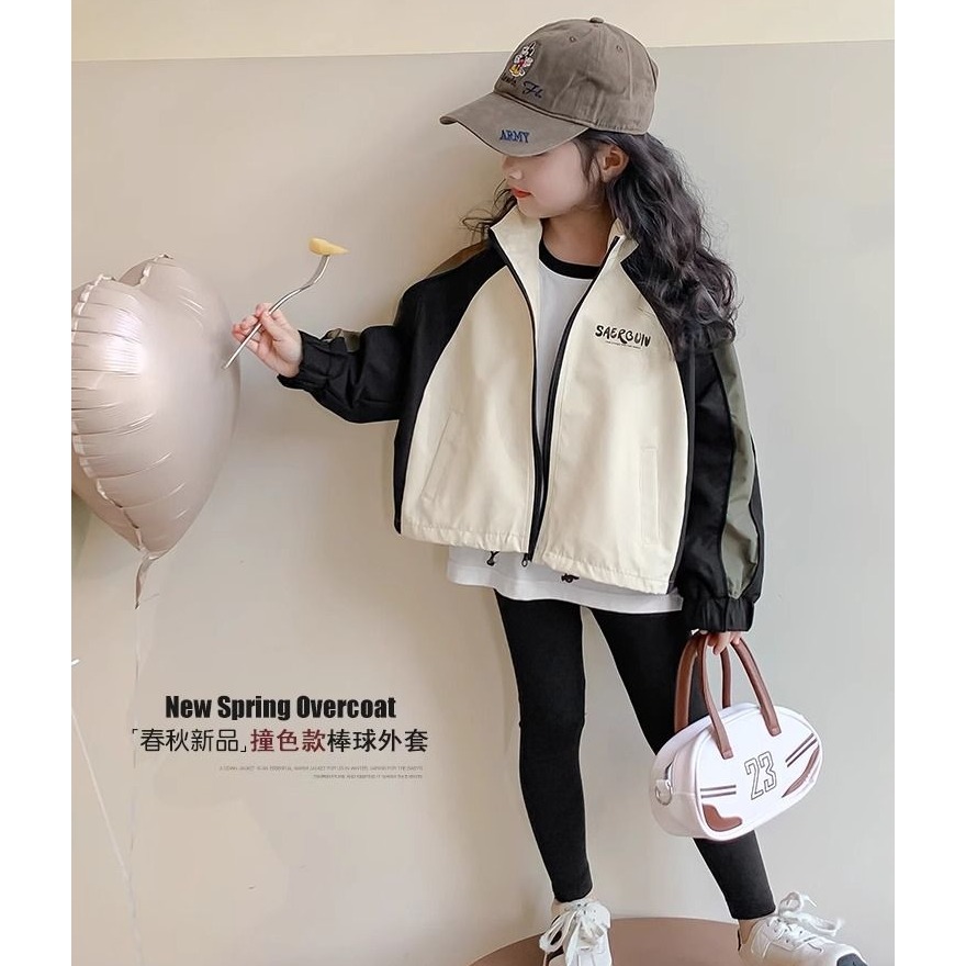 女童冲锋衣外套春秋款2025新款儿童秋装洋气夹克女孩秋季防风上衣