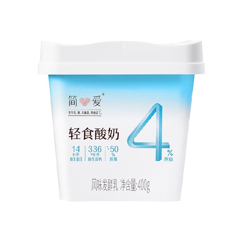 简爱轻食酸奶4%蔗糖400g