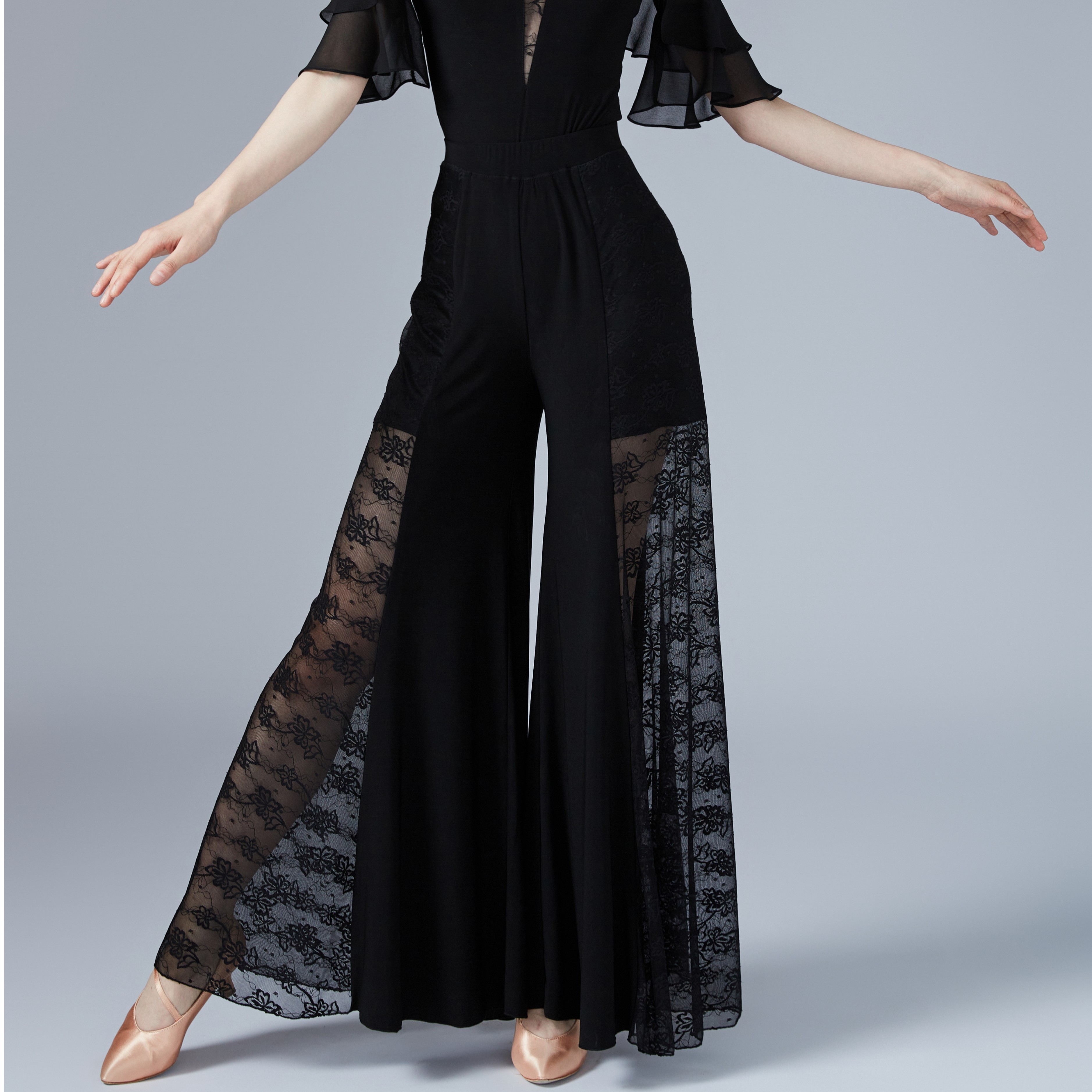 TOP Design ~COCO小姐蕾丝裤~气质优雅性感摩登舞裤子