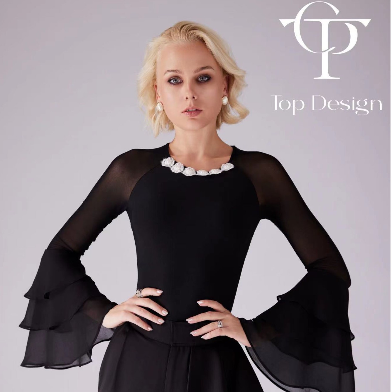 TOP Design ~~逐梦精灵~~优雅气质摩登舞上衣