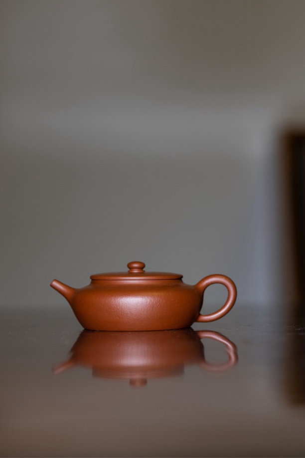杰作《扁晨》130cc 朱泥精工全手工紫砂壶茶器