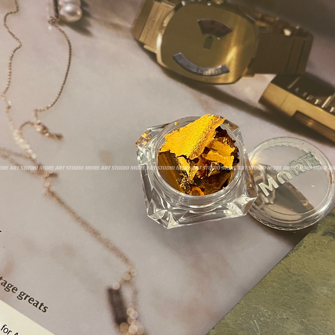 MORE ART 限定色日落橙意超薄美甲金箔饰品材料素材配饰