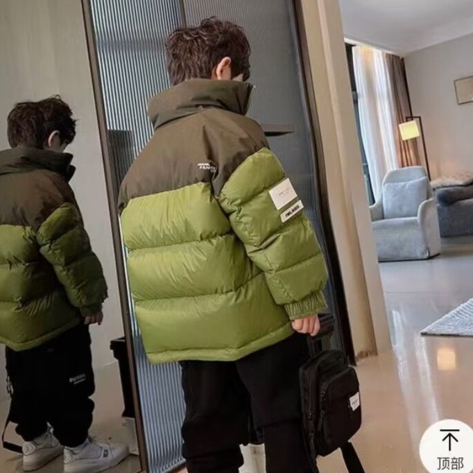儿童棉服冬季加厚短款潮牌外套2023新款棉衣棉袄中大童男童洋气装
