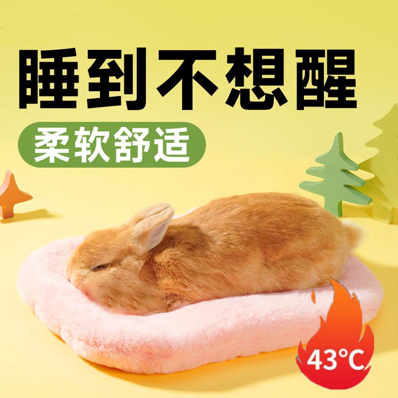 兔子保暖趴趴垫秋冬天防尿棉窝宠物小侏儒垂耳兔龙猫睡觉的窝垫子