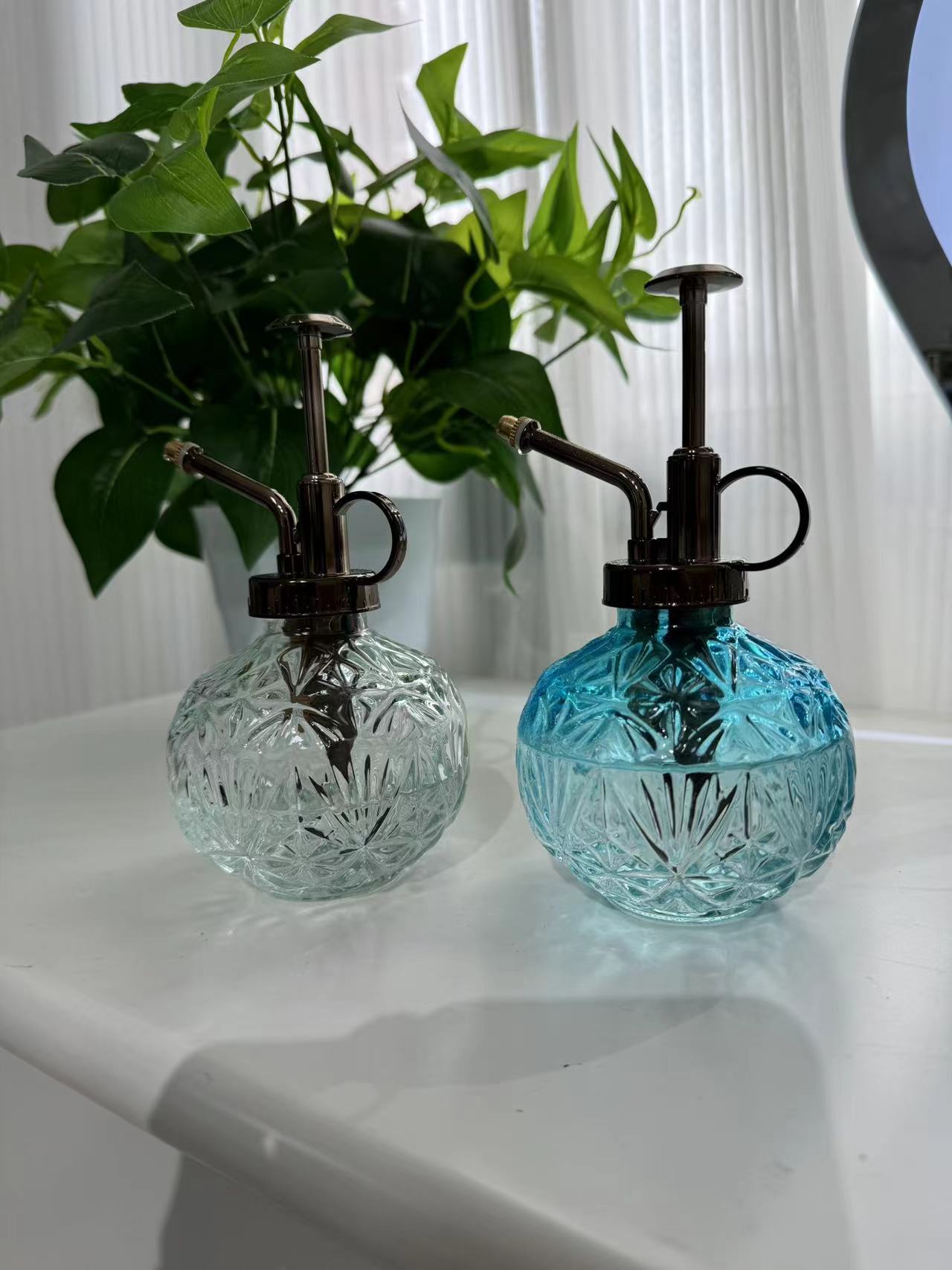 新款高颜值轻奢创意浇灌喷水壶摆设彩色家用