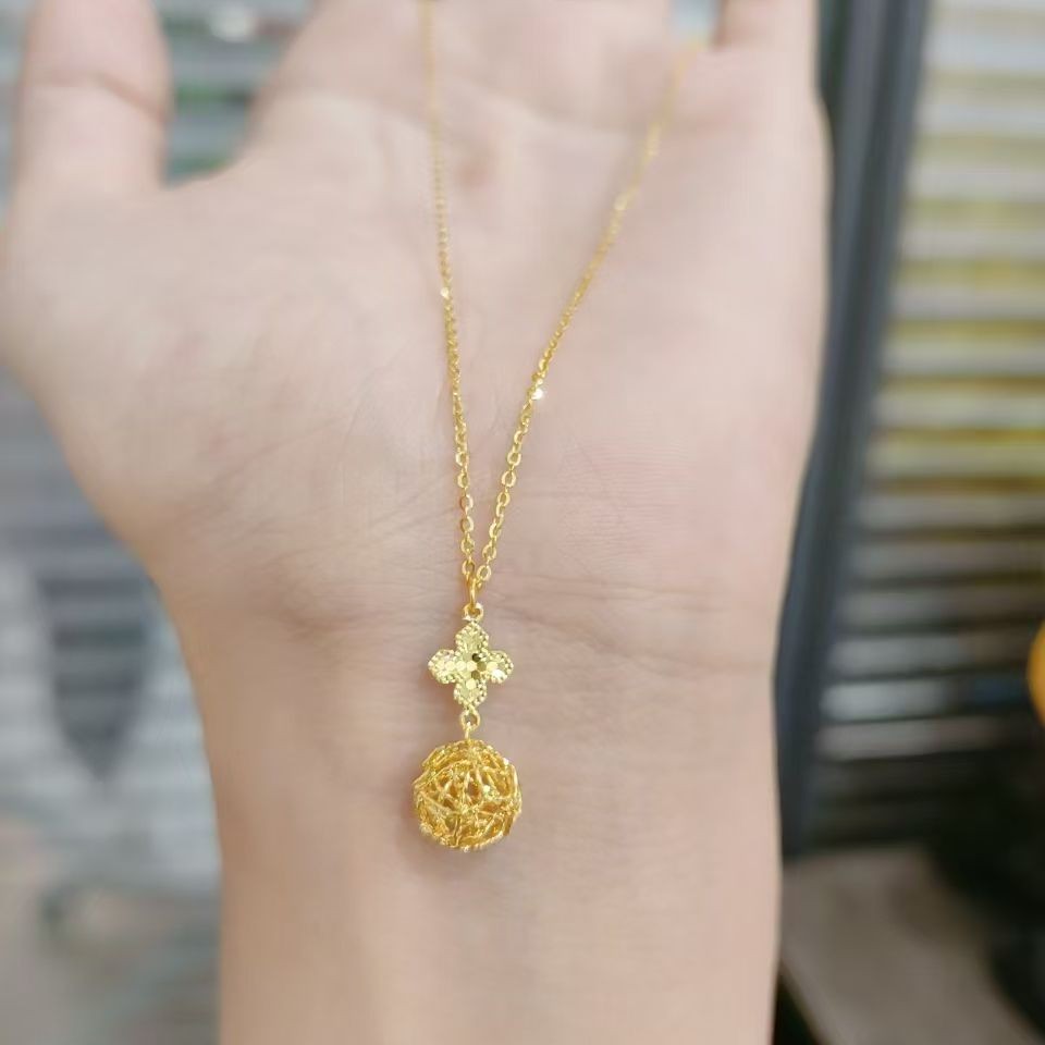 老板娘专属 足金999 幸运星球套链百搭时尚简约精致（多退少补）L