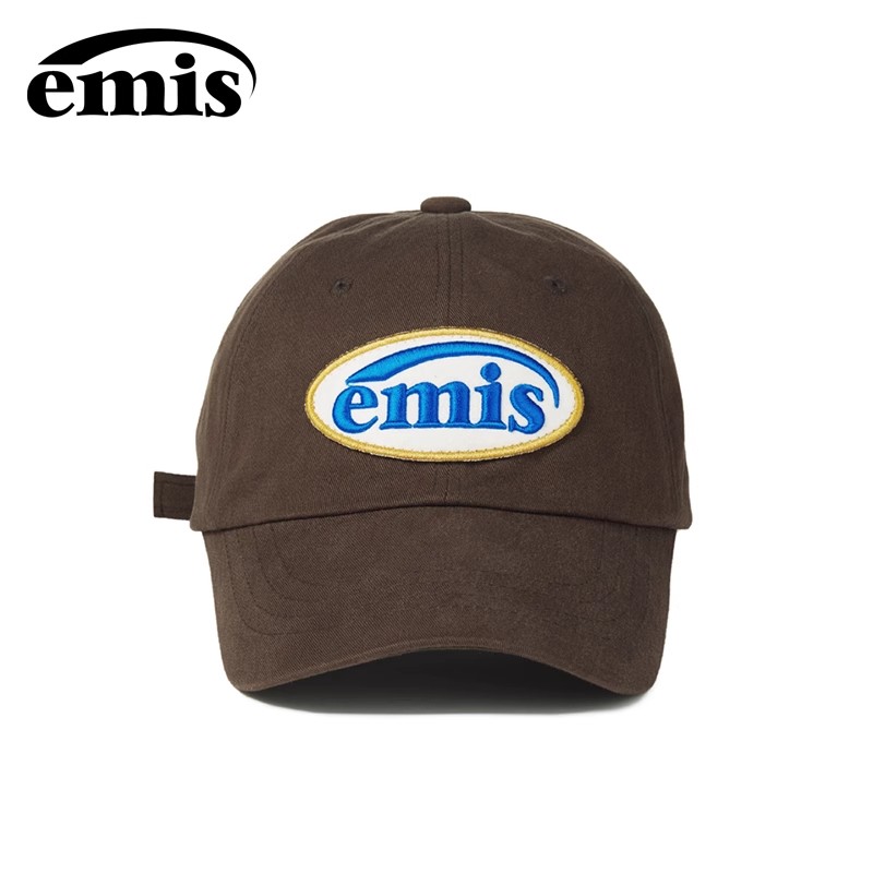 韩国emis徽章棒球帽韩国明星同款男女同款鸭舌帽【香】