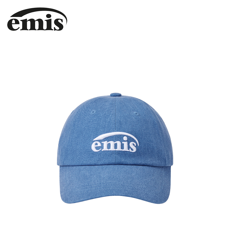 emis帽子新标染料棒球帽金高银同款蓝色鸭舌帽软顶大头围【于思源】