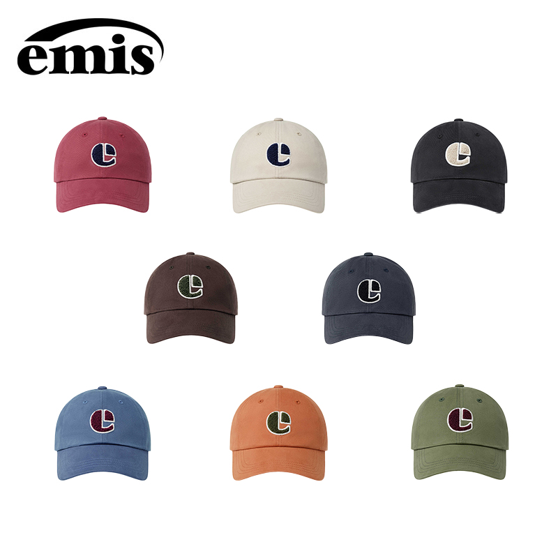 【梦一专属】emis帽子女毛圈e标棒球帽鸭舌帽学院风时尚复古软