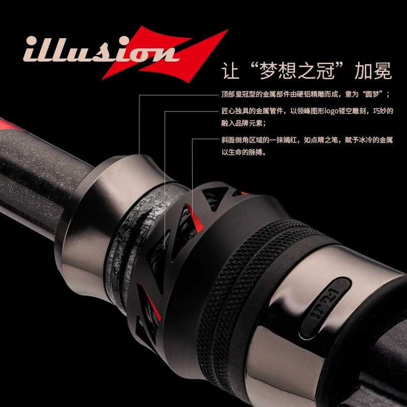 24款领峰梦想+路亚竿梦想家加精细软虫竿枪柄直柄两节杆远投钓竿