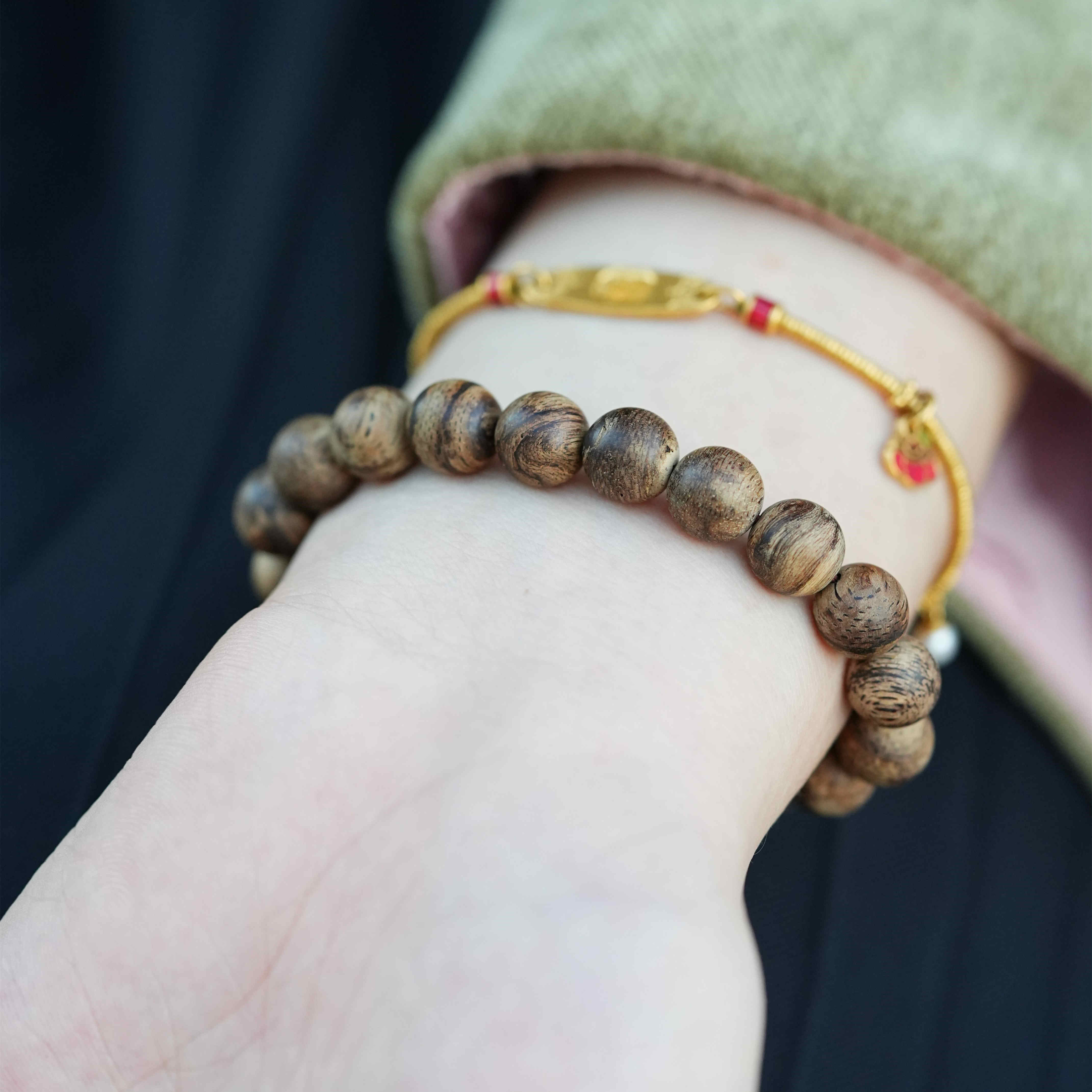 千千说沉香-8mm巴布亚沉香手串文玩男女手链佛珠保真天然老料