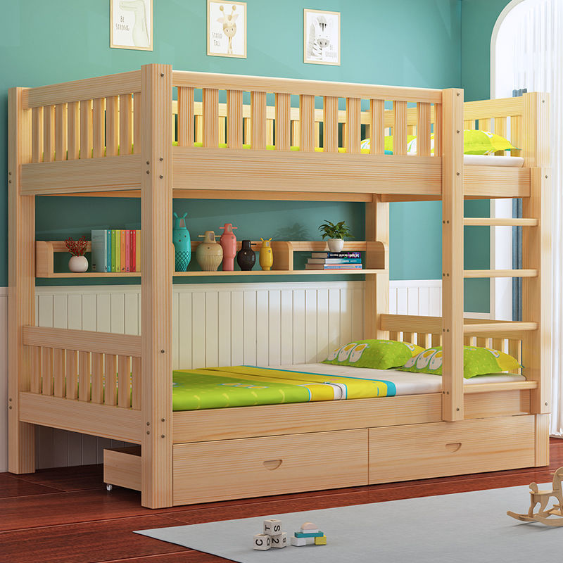 2024新款上下铺全实木子母床双层床儿童员工宿舍上下床加厚实木床